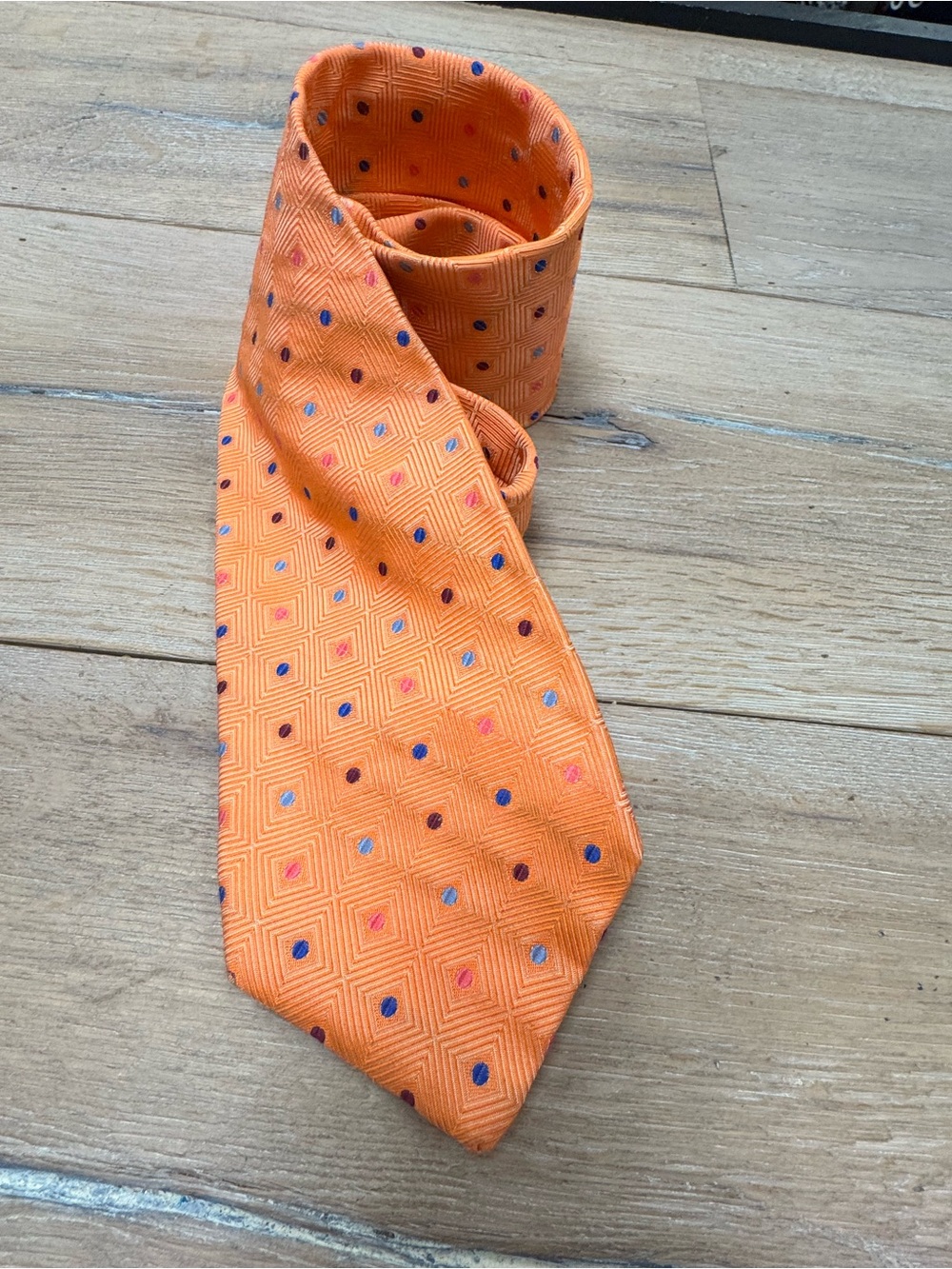 Vintage Royal Classic for Tom James Silk Tie 🧡